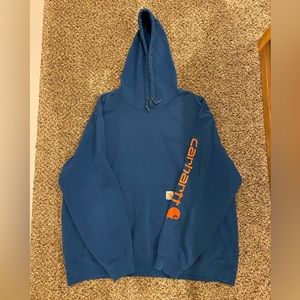 Men’s 2XL Blue/Orange Carhartt Hoodie Original Fit